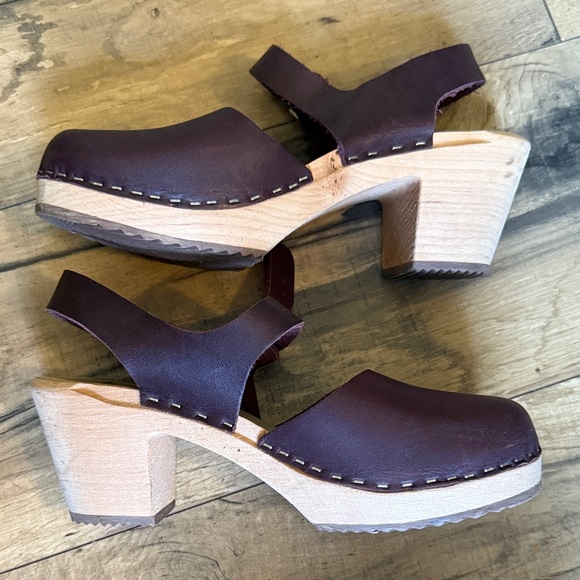Stylish Lotta from Stockholm Leather Clogs - Picture 4 of 5